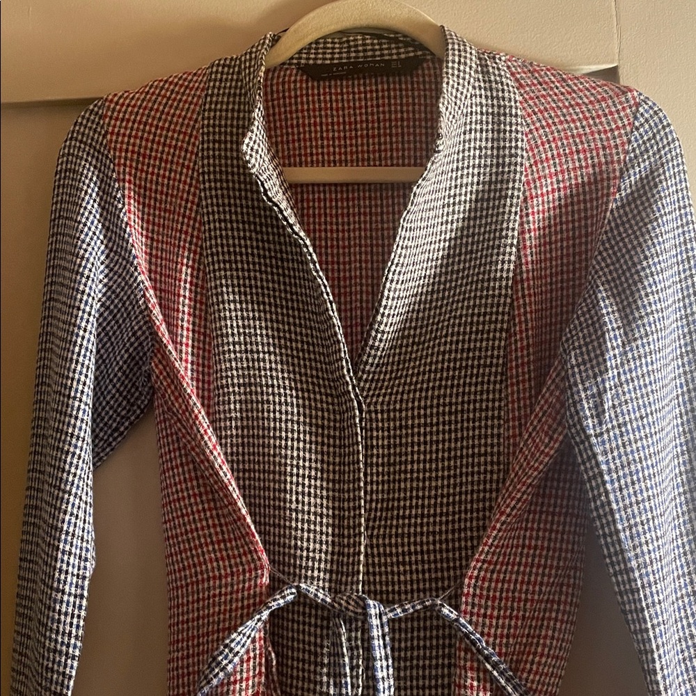 Zara Multicolor Checkered Dress